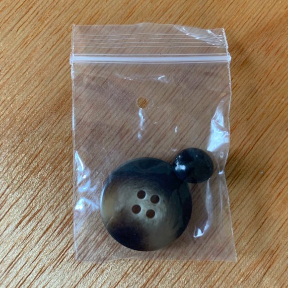 Never Worn Black Button Front Romper with Tie Belt - Picture 4 of 4